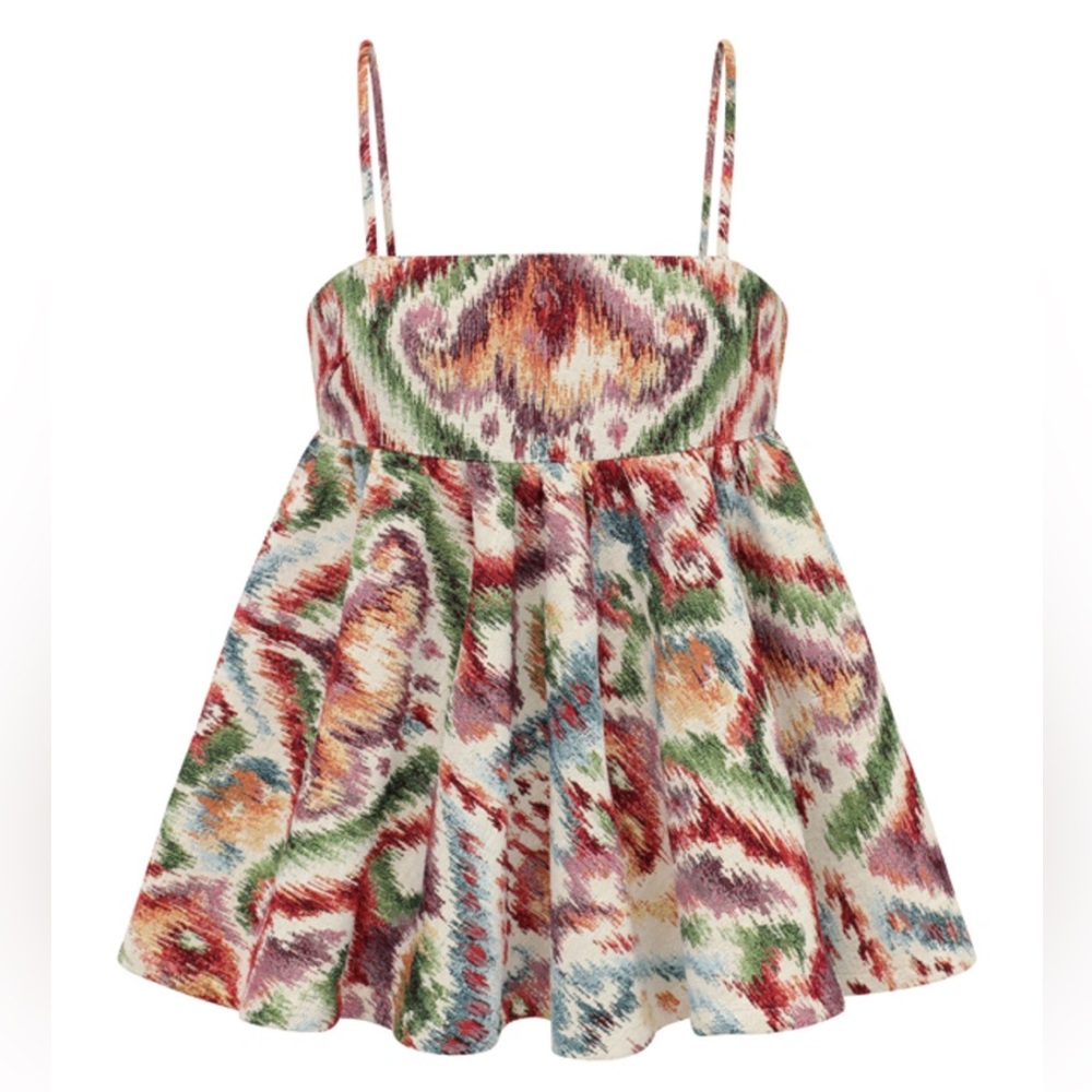 ❗️NEW Tags $495 Autumn Adeigbo Spaghetti Strap Empire Waist Babydoll Blouse 8